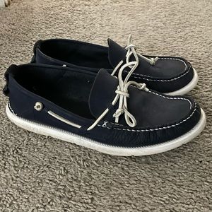Ugg Beach Moc Boat Shoes “Navy and White” Size 9